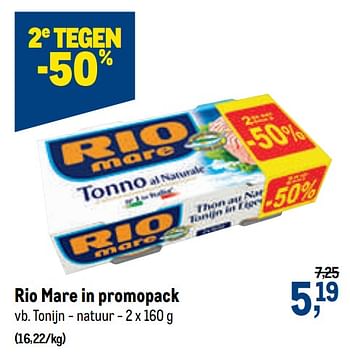 Promoties Rio mare in promopack tonijn - natuur - Rio Mare - Geldig van 13/01/2021 tot 26/01/2021 bij Makro