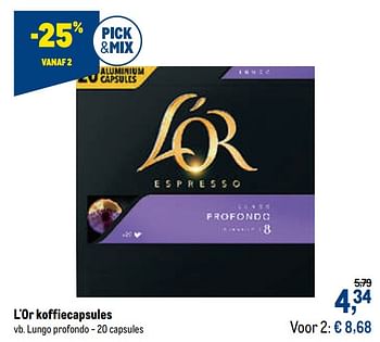 Promoties L`or koffiecapsules lungo profondo - Douwe Egberts - Geldig van 13/01/2021 tot 26/01/2021 bij Makro