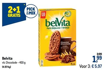 Promoties Belvita chocolade - Belvita - Geldig van 13/01/2021 tot 26/01/2021 bij Makro