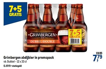 Promoties Grimbergen abdijbier in promopack dubbel - Grimbergen - Geldig van 13/01/2021 tot 26/01/2021 bij Makro