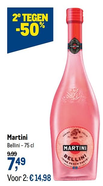 Promoties Martini bellini - Martini - Geldig van 13/01/2021 tot 26/01/2021 bij Makro