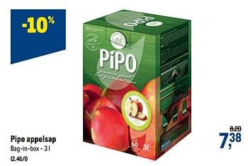 Promoties Pipo appelsap - Pipo - Geldig van 13/01/2021 tot 26/01/2021 bij Makro