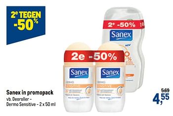 Promoties Deoroller - dermo sensitive - Sanex - Geldig van 13/01/2021 tot 26/01/2021 bij Makro