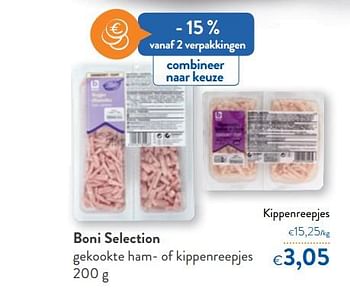 Promotions Boni selection kippenreepjes - Boni - Valide de 13/01/2021 à 26/01/2021 chez OKay