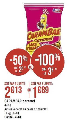 Promotions Carambar caramel - Carambar - Valide de 11/01/2021 à 24/01/2021 chez Super Casino