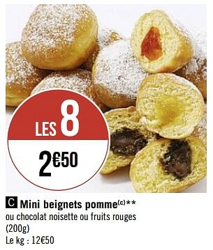 Promotions Mini beignets pomme - Produit Maison - Casino - Valide de 11/01/2021 à 24/01/2021 chez Super Casino