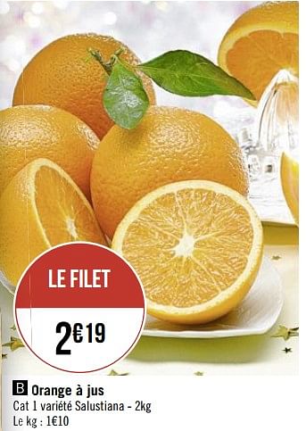 Promotions Orange à jus - Produit Maison - Casino - Valide de 11/01/2021 à 24/01/2021 chez Super Casino