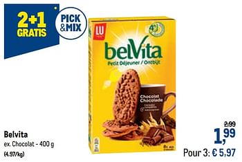 Promotions Belvita chocolat - Belvita - Valide de 13/01/2021 à 26/01/2021 chez Makro