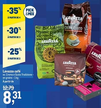 Promotions Lavazza café crema e gusto tradizione - en grains - Lavazza - Valide de 13/01/2021 à 26/01/2021 chez Makro