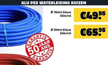 Promotions Alu pex waterleiding buizen blauw - Produit maison - Bouwcenter Frans Vlaeminck - Valide de 01/01/2021 à 31/01/2021 chez Bouwcenter Frans Vlaeminck