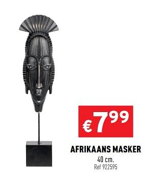Promoties Afrikaans masker - Huismerk - Trafic  - Geldig van 13/01/2021 tot 17/01/2021 bij Trafic
