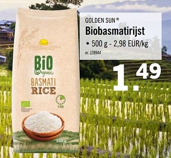 Promoties Biobasmatirijst - Golden Sun - Geldig van 18/01/2021 tot 23/01/2021 bij Lidl