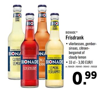 Promoties Frisdrank - Bionade - Geldig van 18/01/2021 tot 23/01/2021 bij Lidl
