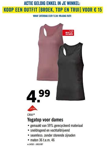 Promoties Yogatop voor dames - Crivit - Geldig van 18/01/2021 tot 23/01/2021 bij Lidl