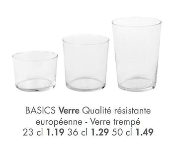 Promotions Basics verre - Produit maison - Casa - Valide de 11/01/2021 à 08/02/2021 chez Casa