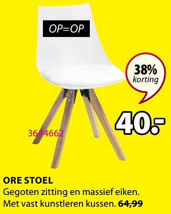 Promoties Ore stoel - Huismerk - Jysk - Geldig van 11/01/2021 tot 24/01/2021 bij Jysk