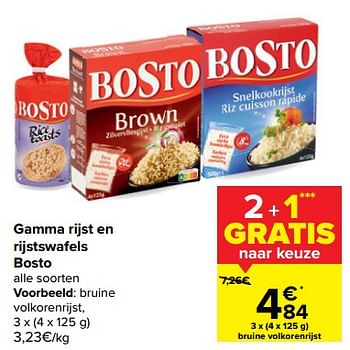 Promotions Bruine volkorenrijst - Bosto - Valide de 13/01/2021 à 25/01/2021 chez Carrefour
