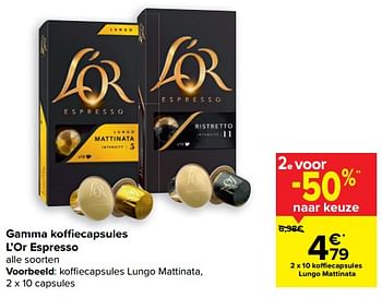 Promoties Koffiecapsules lungo mattinata - Douwe Egberts - Geldig van 13/01/2021 tot 25/01/2021 bij Carrefour
