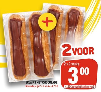 Promoties Eclairs met chocolade - Huismerk - Match - Geldig van 13/01/2021 tot 19/01/2021 bij Match