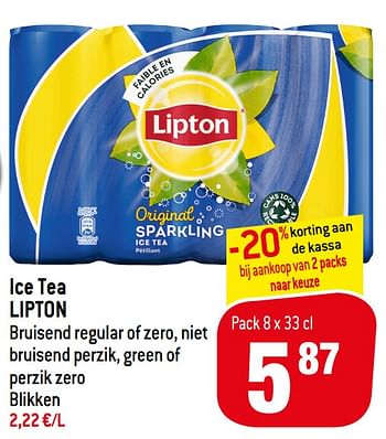 Promoties Ice tea lipton - Lipton - Geldig van 13/01/2021 tot 19/01/2021 bij Match