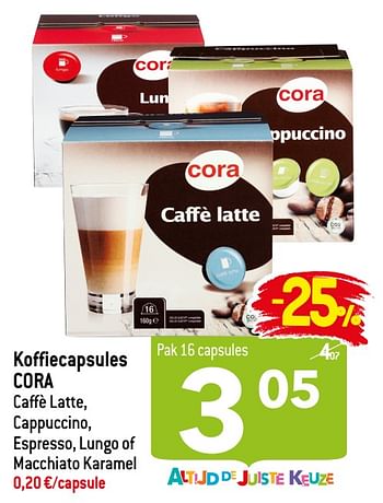 Promoties Koffiecapsules cora - Huismerk - Match - Geldig van 13/01/2021 tot 19/01/2021 bij Match