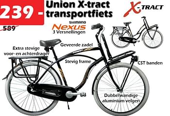 Promotions Union x-tract transportfiets - Union - Valide de 05/01/2021 à 31/01/2021 chez Itek