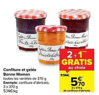 Promotions Confiture d`abricots - Bonne Maman - Valide de 13/01/2021 à 25/01/2021 chez Carrefour