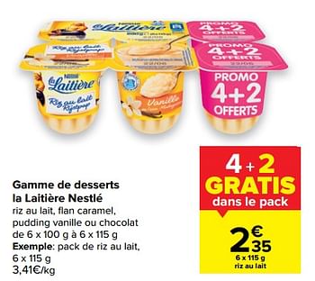 Promotions Pack de riz au lait - Nestlé - Valide de 13/01/2021 à 25/01/2021 chez Carrefour