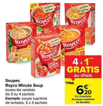 Promoties Soupe suprême de tomates - Royco - Geldig van 13/01/2021 tot 25/01/2021 bij Carrefour