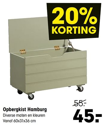 Promoties Opbergkist hamburg - Huismerk - Kwantum - Geldig van 18/01/2021 tot 31/01/2021 bij Kwantum