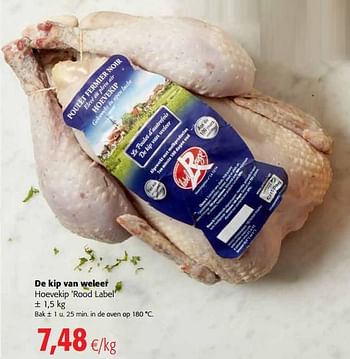 Promoties De kip van weleer hoevekip rood label - Huismerk - Colruyt - Geldig van 13/01/2021 tot 26/01/2021 bij Colruyt