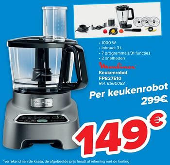Promotions Moulinex keukenrobot fp827e10 - Moulinex - Valide de 13/01/2021 à 18/01/2021 chez Carrefour
