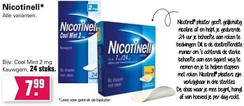 Promoties Nicotinell cool mint 2 mg kauwgom - nicotinell - Geldig van 14/01/2021 tot 30/01/2021 bij De Online Drogist