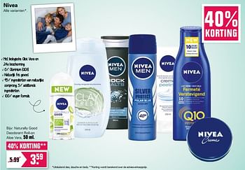 Promoties Nivea naturally good deodorant roll-on aloe vera - Nivea - Geldig van 14/01/2021 tot 30/01/2021 bij De Online Drogist