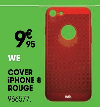 Promoties Cover iphone 8 rouge - We - Geldig van 27/01/2021 tot 14/02/2021 bij Electro Depot