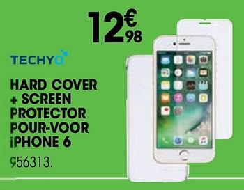 Promoties Hard cover + screen protector pour-voor iphone 6 - Techyo - Geldig van 27/01/2021 tot 14/02/2021 bij Electro Depot