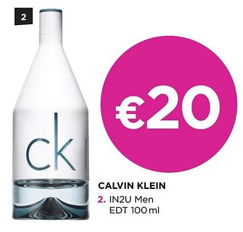 Promoties Calvin klein in2u men edt - Calvin Klein - Geldig van 02/01/2021 tot 31/01/2021 bij ICI PARIS XL