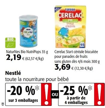 Nestle Nestle Toute La Nourriture Pour Bebe En Promotion Chez Colruyt