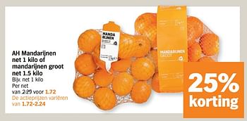 Promotions Ah mandarijnen of mandarijnen groot - Produit Maison - Albert Heijn - Valide de 18/01/2021 à 24/01/2021 chez Albert Heijn