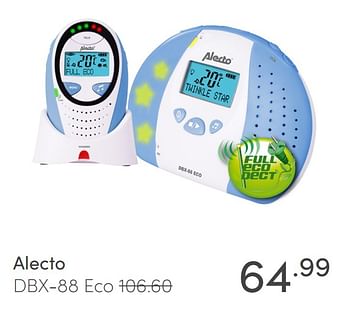 Promotions Alecto dbx-88 eco - Alecto - Valide de 17/01/2021 à 23/01/2021 chez Baby & Tiener Megastore