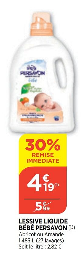 Persavon Lessive Liquide Bebe Persavon En Promotion Chez Atac