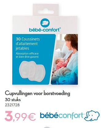 Promoties Cupvullingen voor borstvoeding - Bébéconfort - Geldig van 01/01/2021 tot 31/12/2021 bij Cora