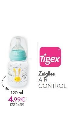 Promoties Zuigfles air control - Tigex - Geldig van 01/01/2021 tot 31/12/2021 bij Cora