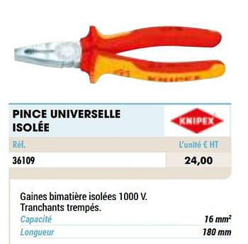 Promotions Pince universelle isolée - Knipex - Valide de 01/01/2021 à 31/12/2021 chez Master Pro