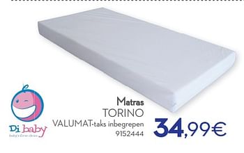 Promotions Matras torino - Di Baby - Valide de 01/01/2021 à 31/12/2021 chez Cora