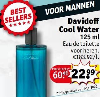 Promoties Davidoff cool water edt - Davidoff - Geldig van 19/01/2021 tot 24/01/2021 bij Kruidvat