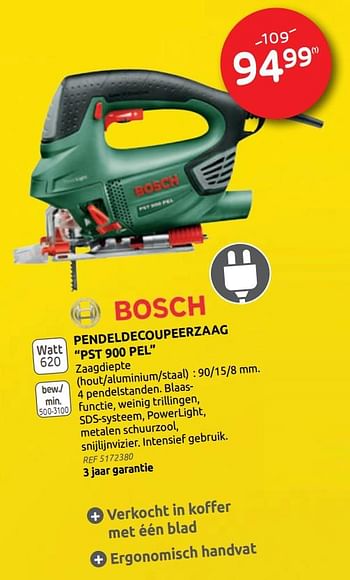 Promoties Bosch pendeldecoupeerzaag pst 900 pel - Bosch - Geldig van 27/01/2021 tot 08/02/2021 bij Brico