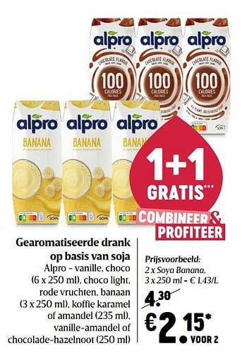 Promoties Soya banana - Alpro - Geldig van 21/01/2021 tot 27/01/2021 bij Delhaize