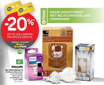 Promoties Spot led gu 10 - Philips - Geldig van 27/01/2021 tot 08/02/2021 bij BricoPlanit