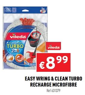 Promoties Easy wring + clean turbo recharge microfibre - Vileda - Geldig van 20/01/2021 tot 24/01/2021 bij Trafic